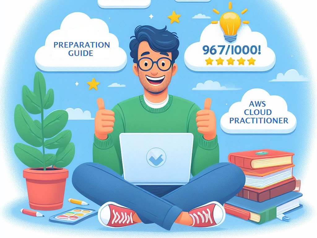 My Journey to AWS Cloud Practitioner Certification: How I Scored 967/1000! - Banner